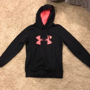 Under Armour Black and Pink Sweatshirt